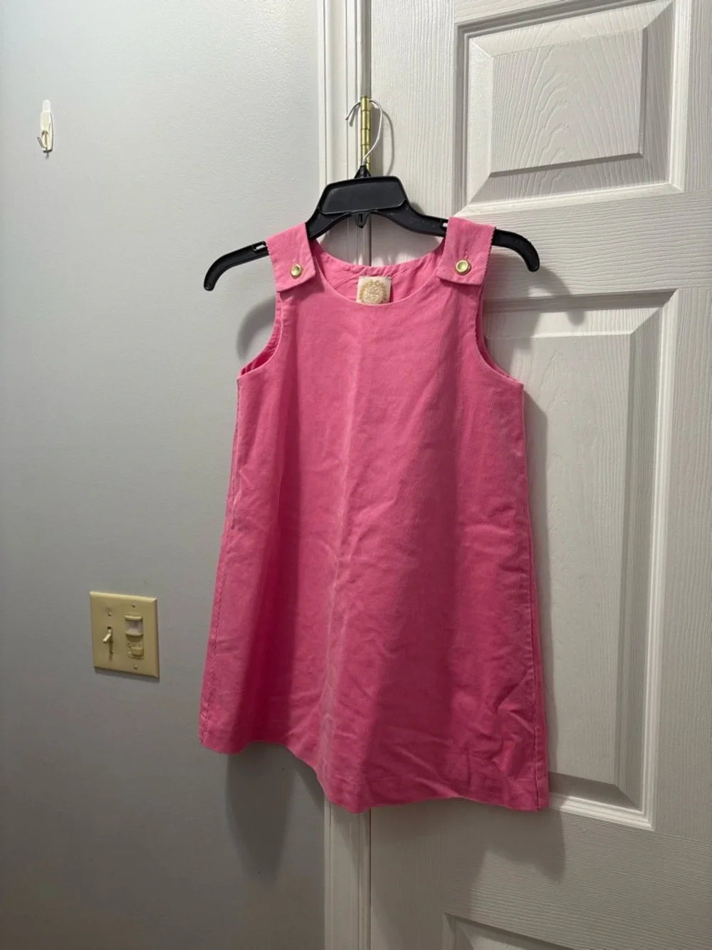 TBBC Juliet Jumper Corduroy Hamptons Pink With Brass Buttons